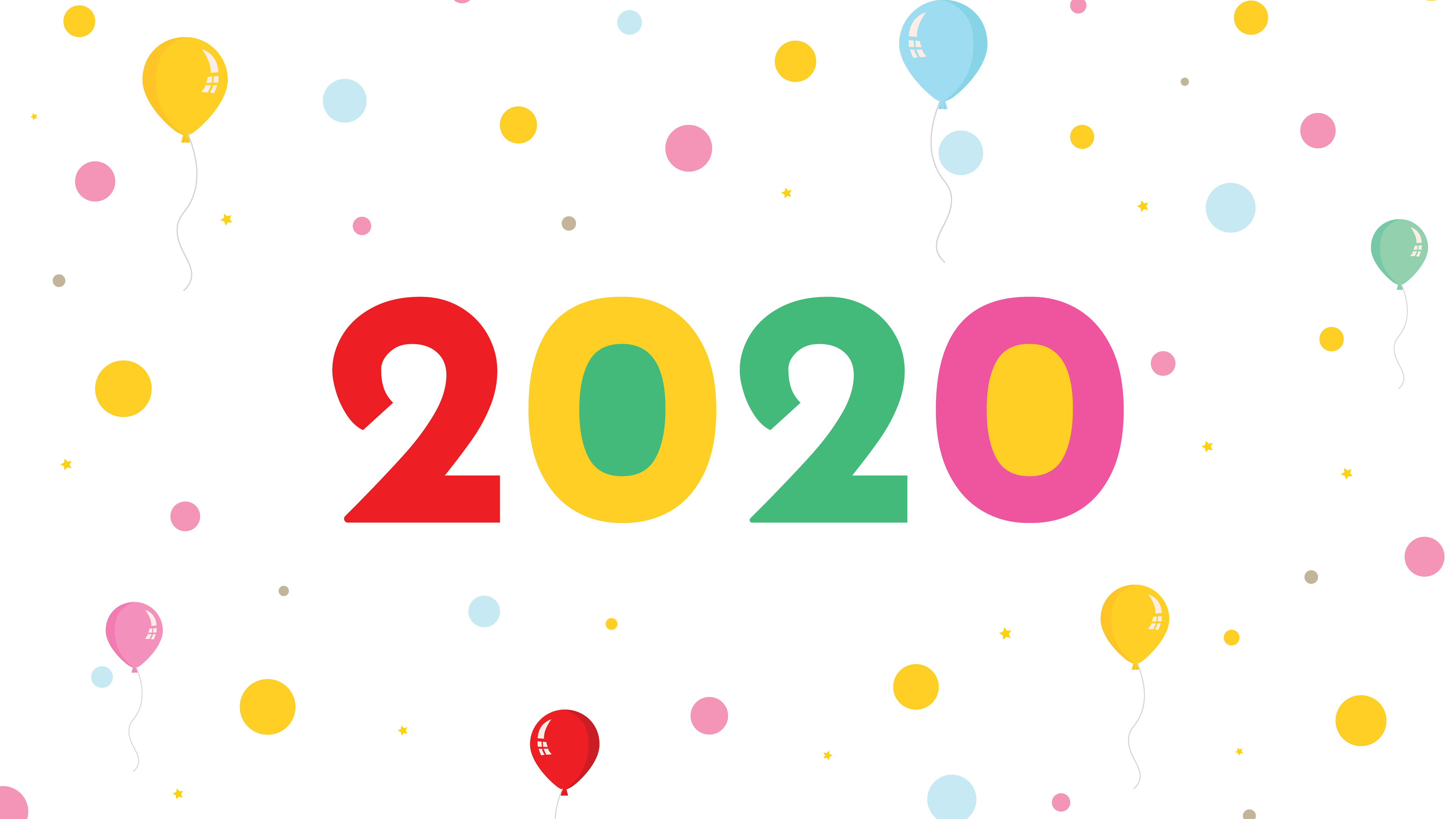 2020新年快乐4k壁纸3840