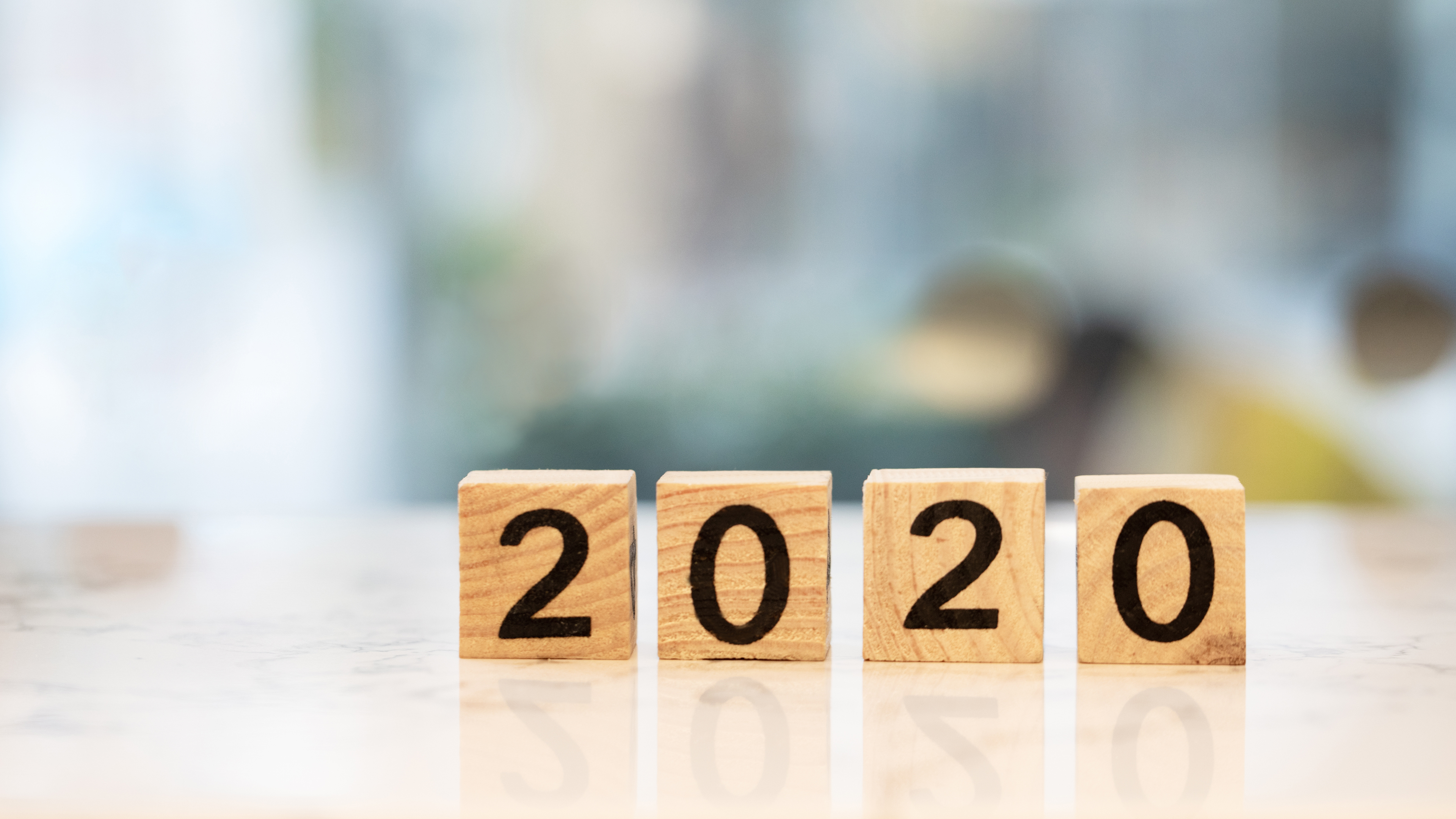 2020简约数字4k桌面壁纸
