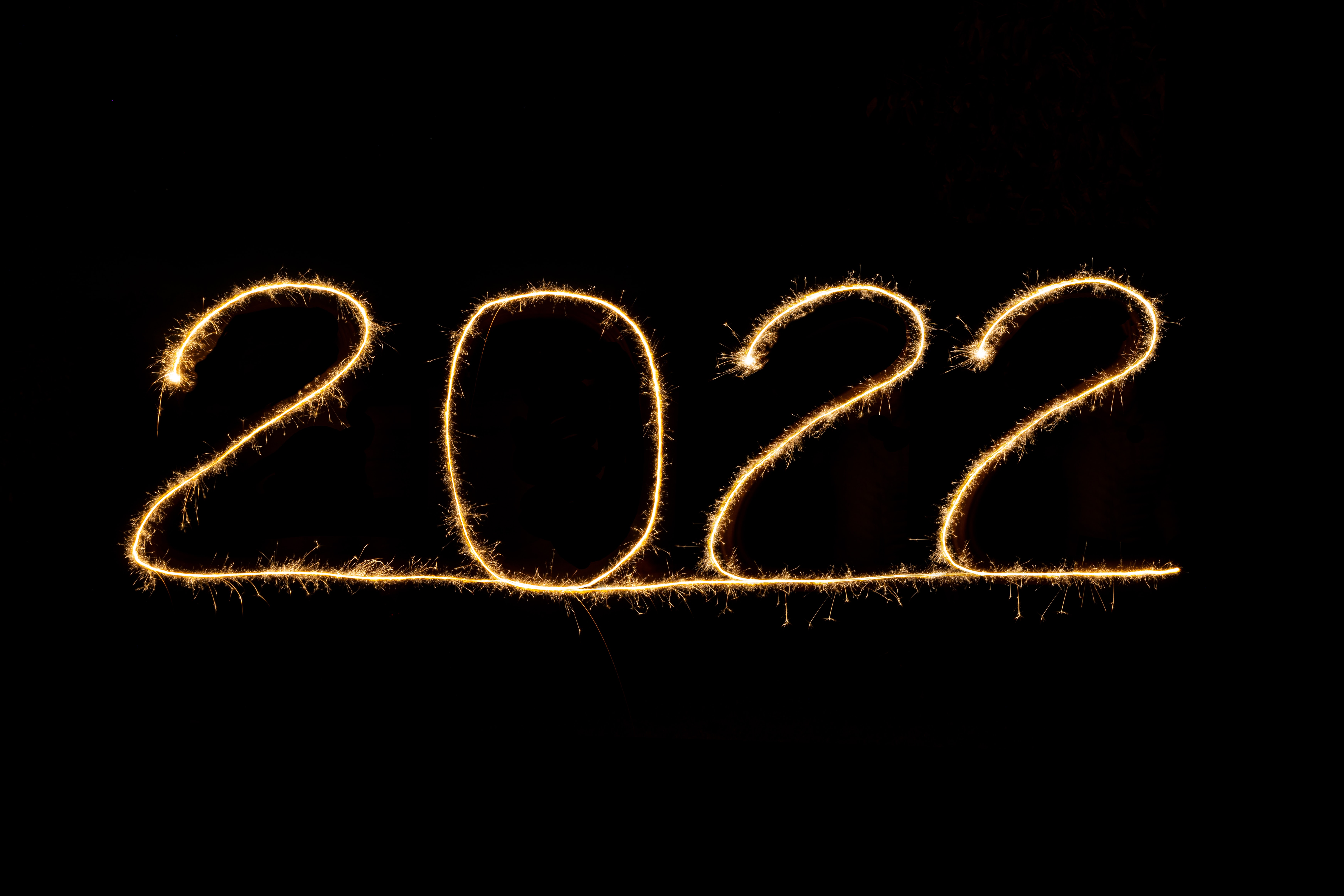 2022年烟火数字6k壁纸图