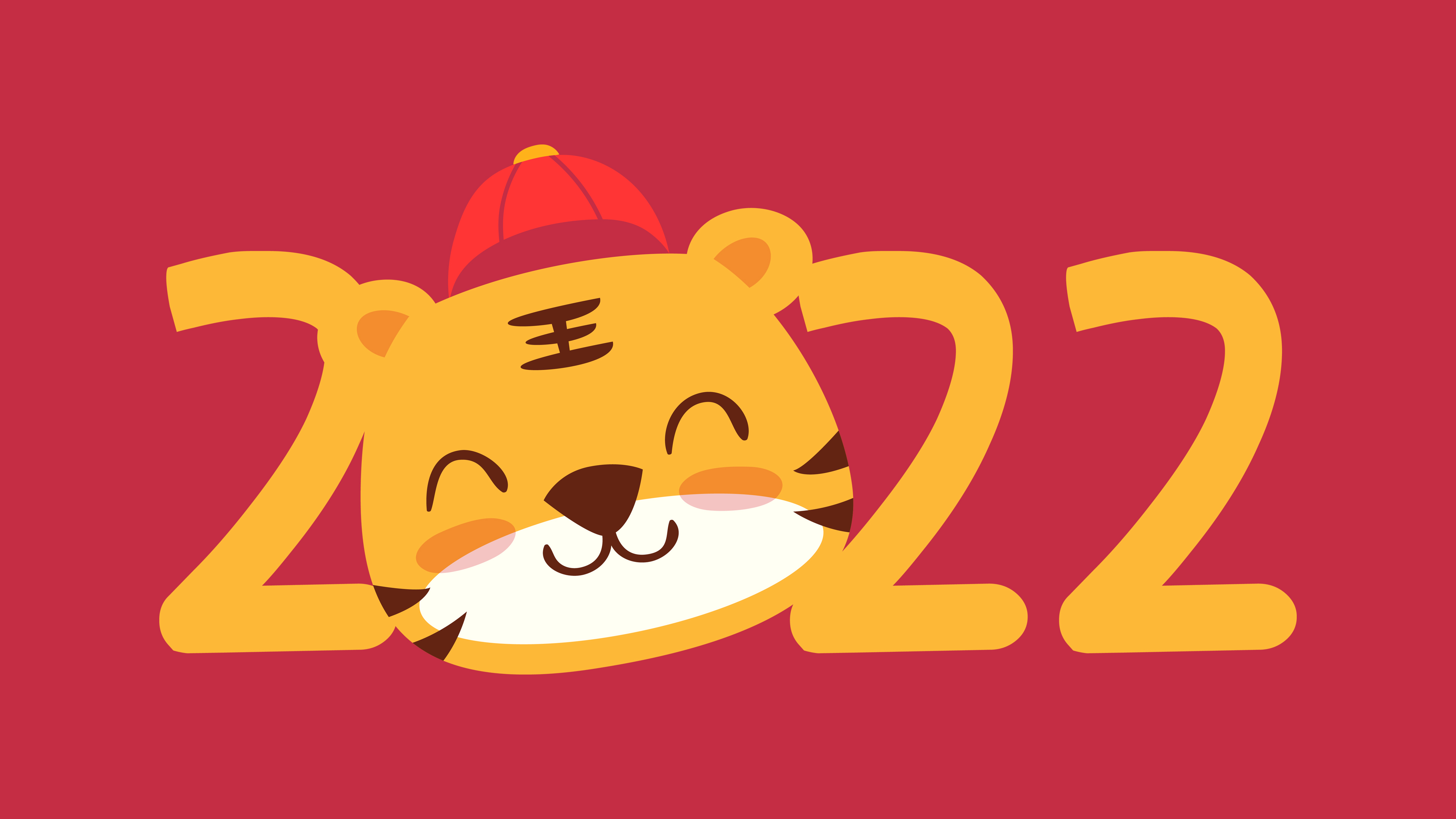 2022新年可爱小老虎4k壁