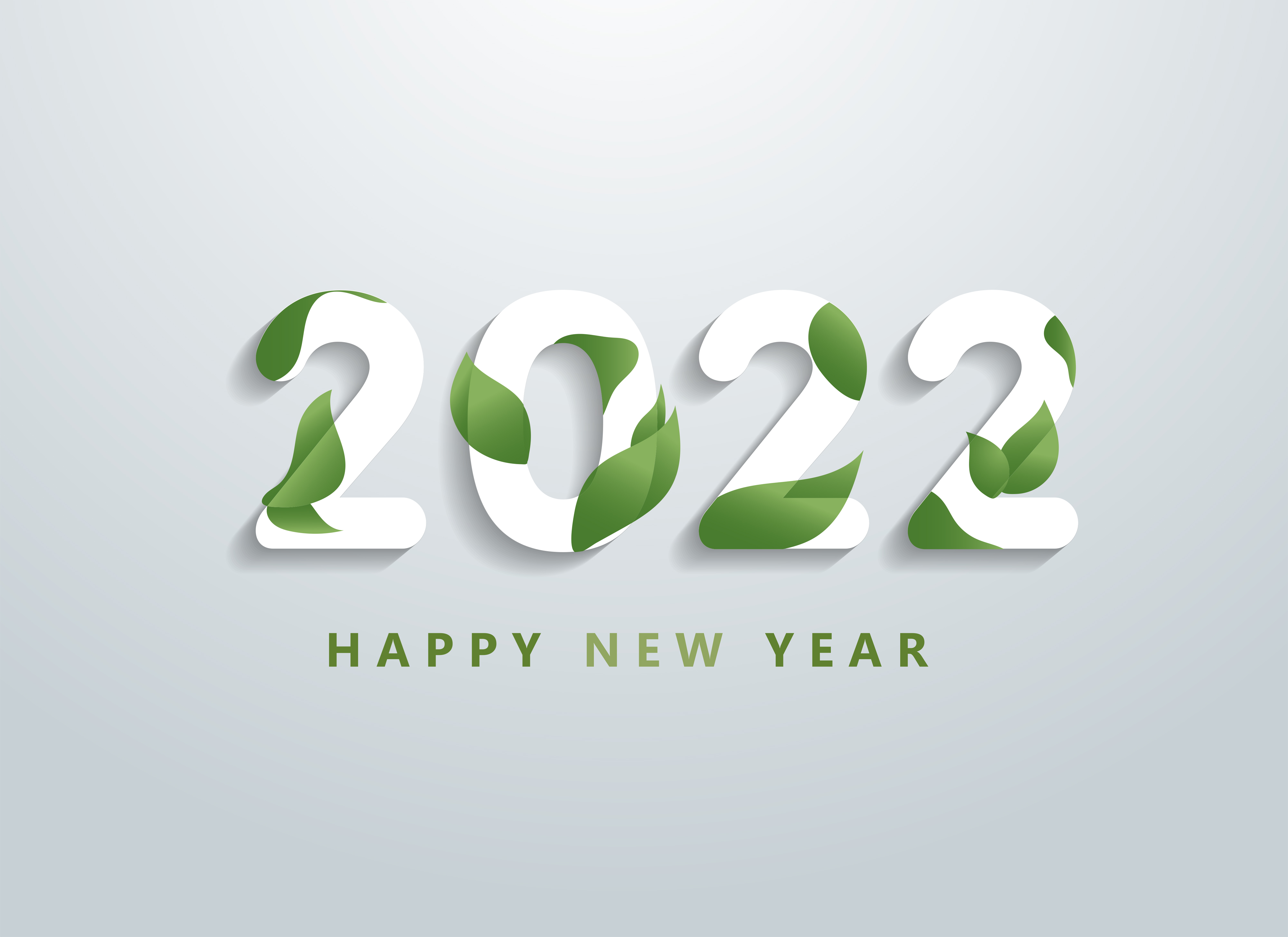 2022新年快乐绿叶环保艺