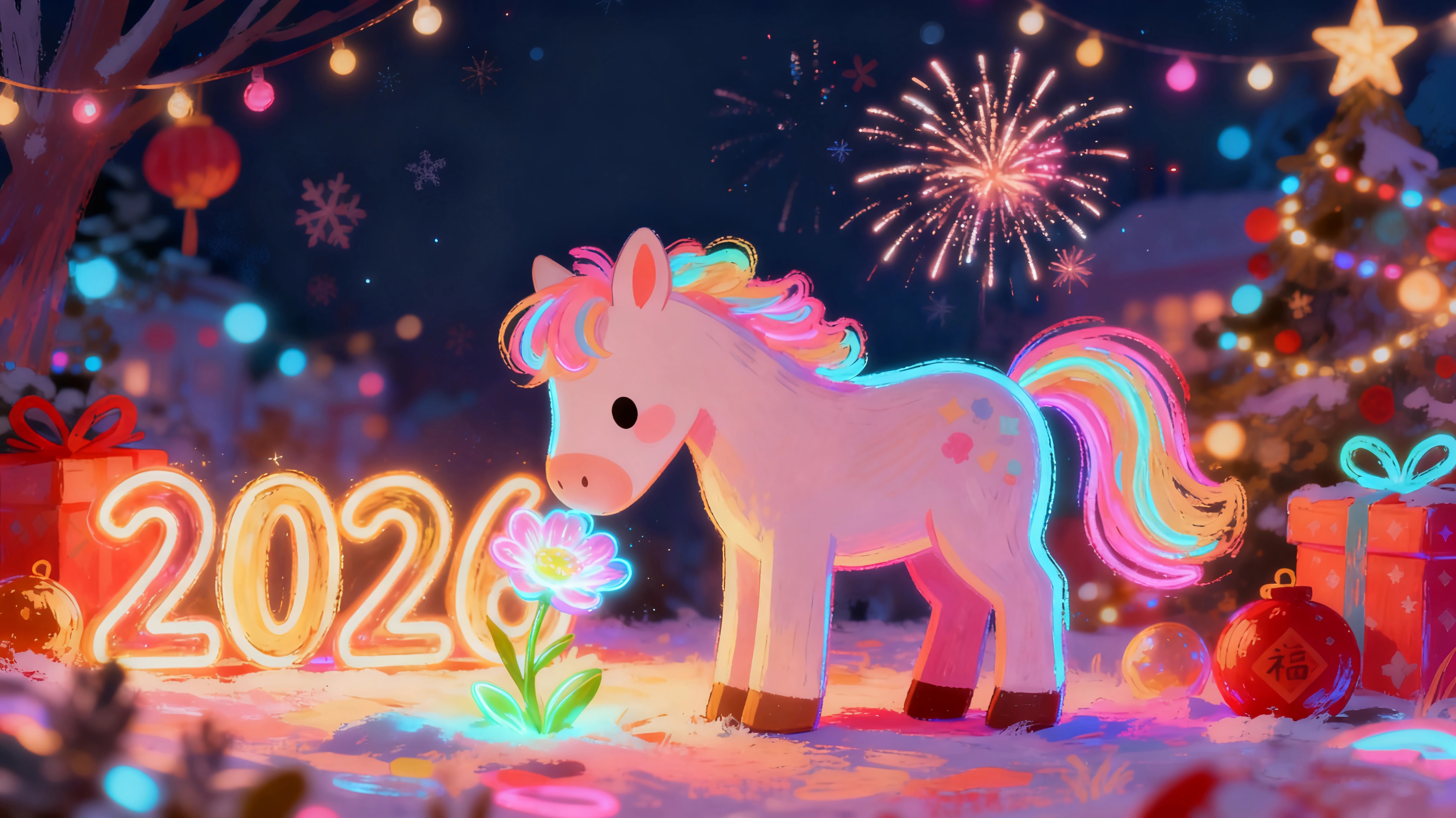 2026年新年 夜晚 烟花