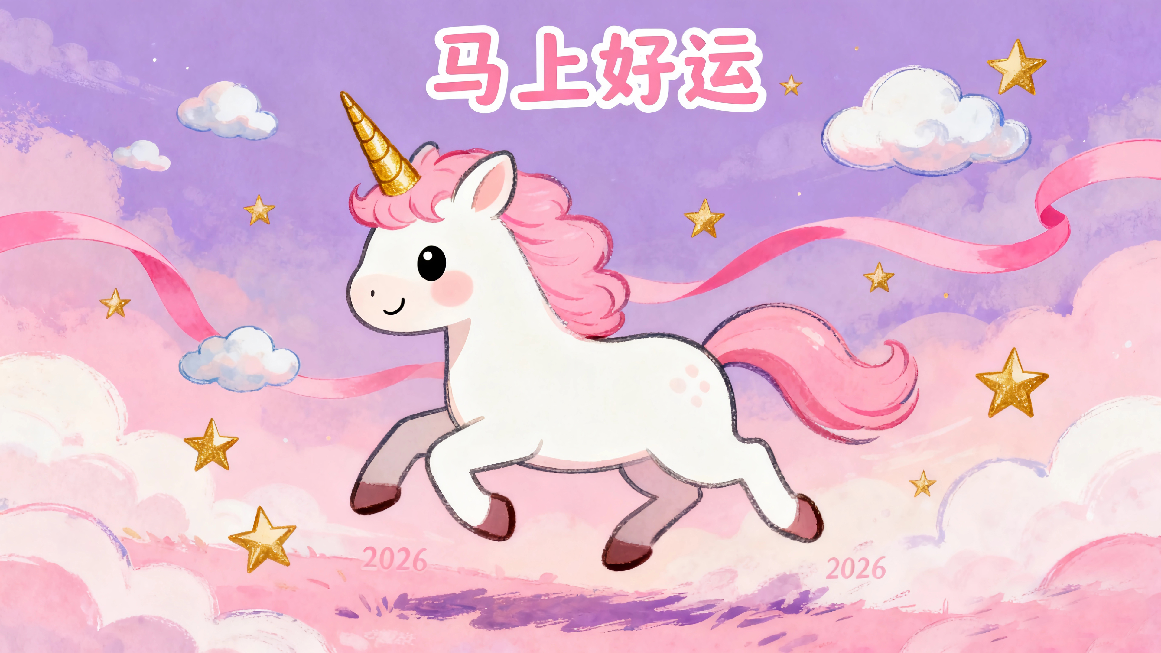 2026年马上好运 可爱小