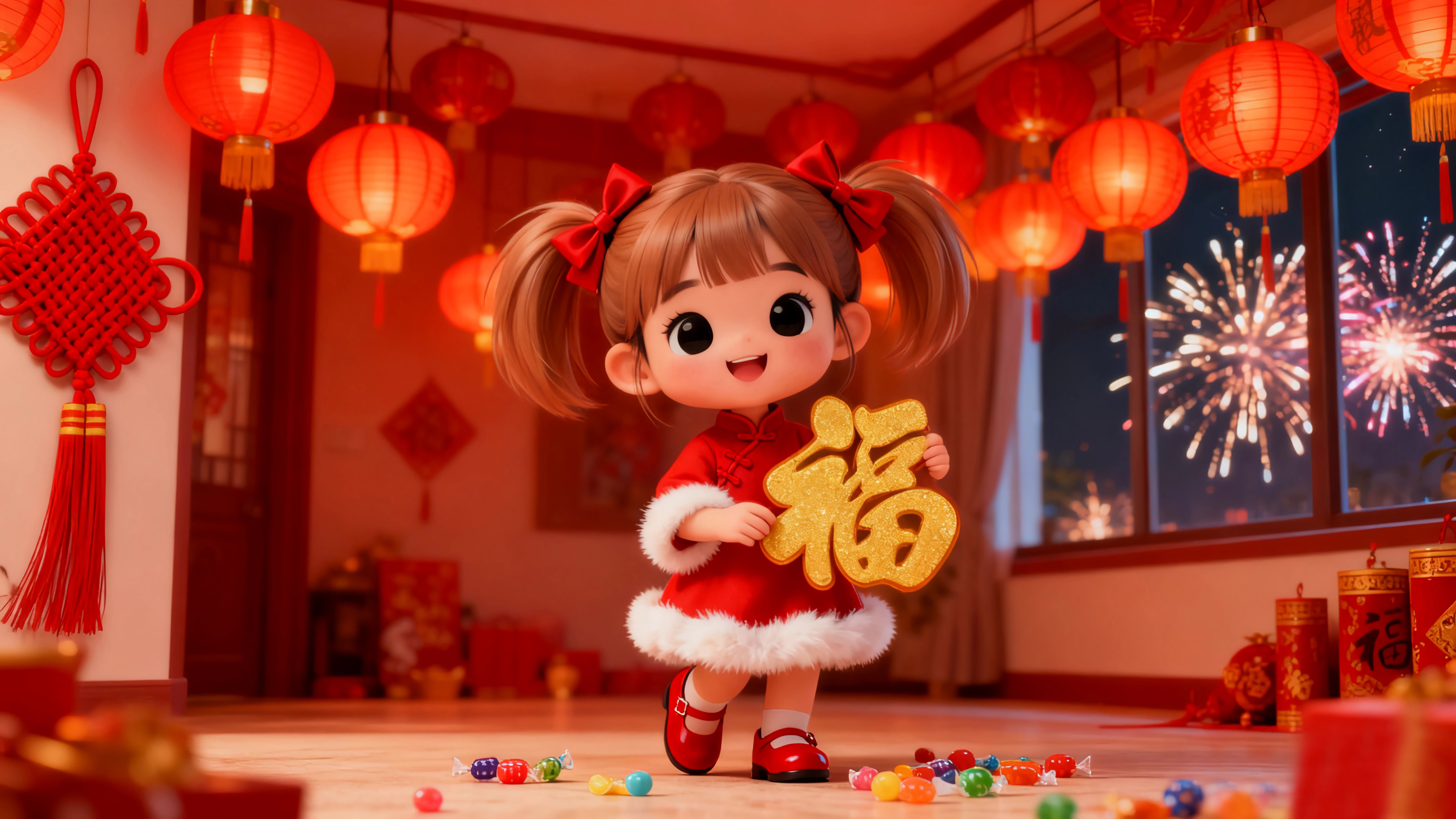 2026新年到 可爱小女孩