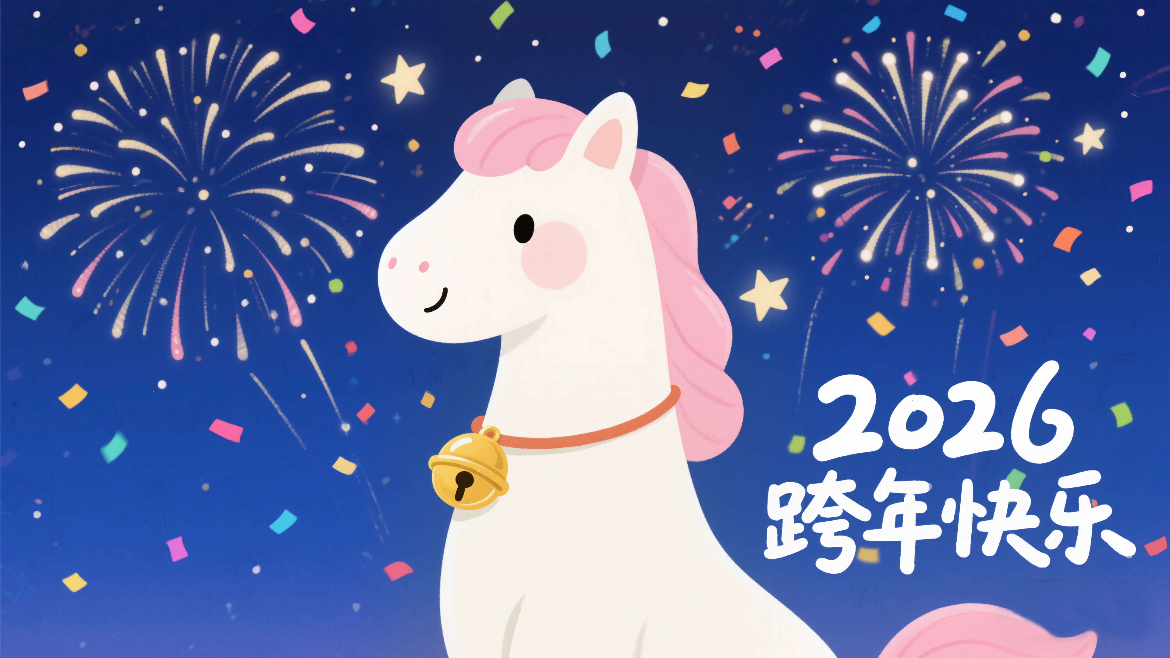 2026跨年快乐 可爱马儿