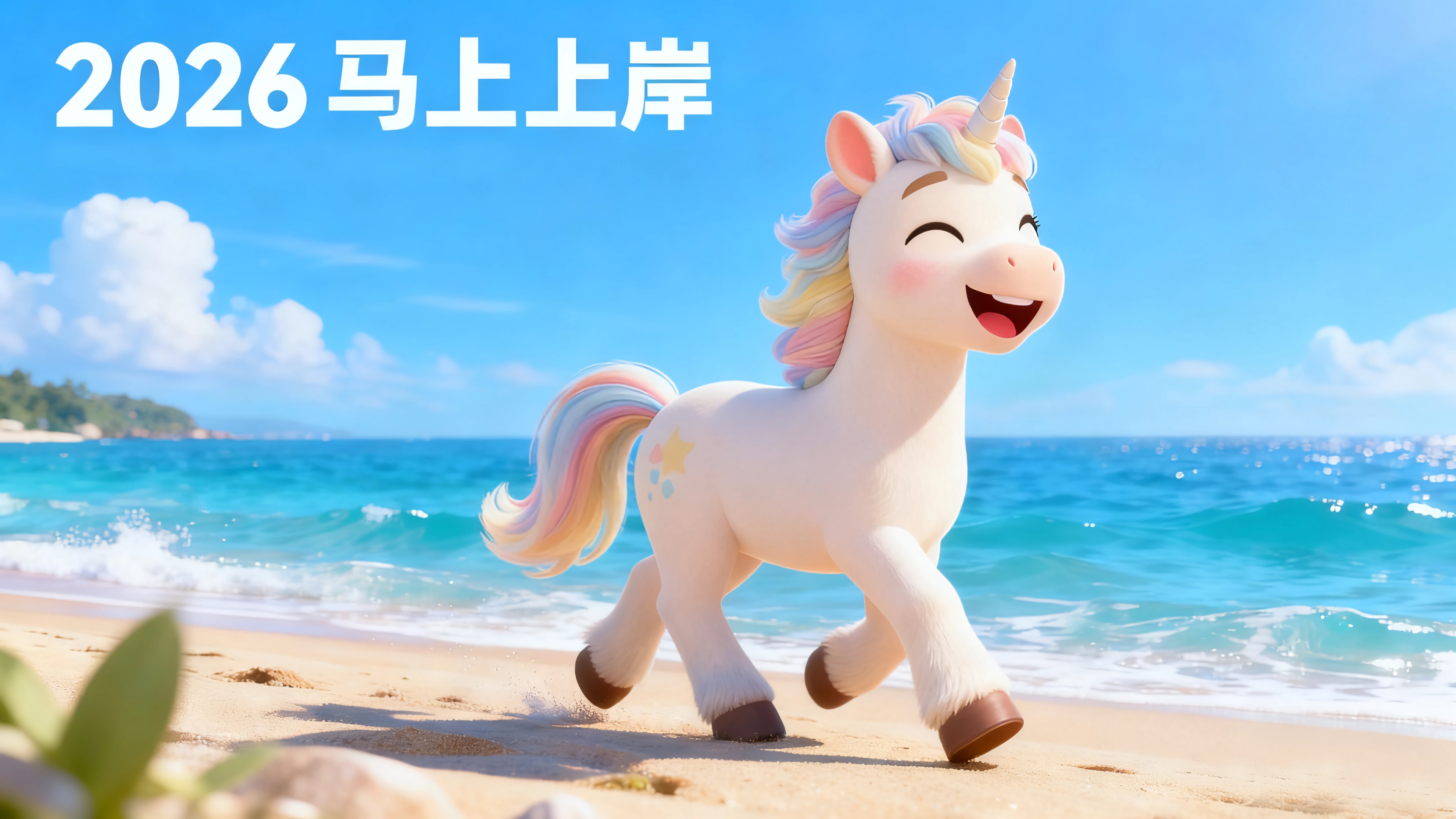 2026马上上岸 海边 开心