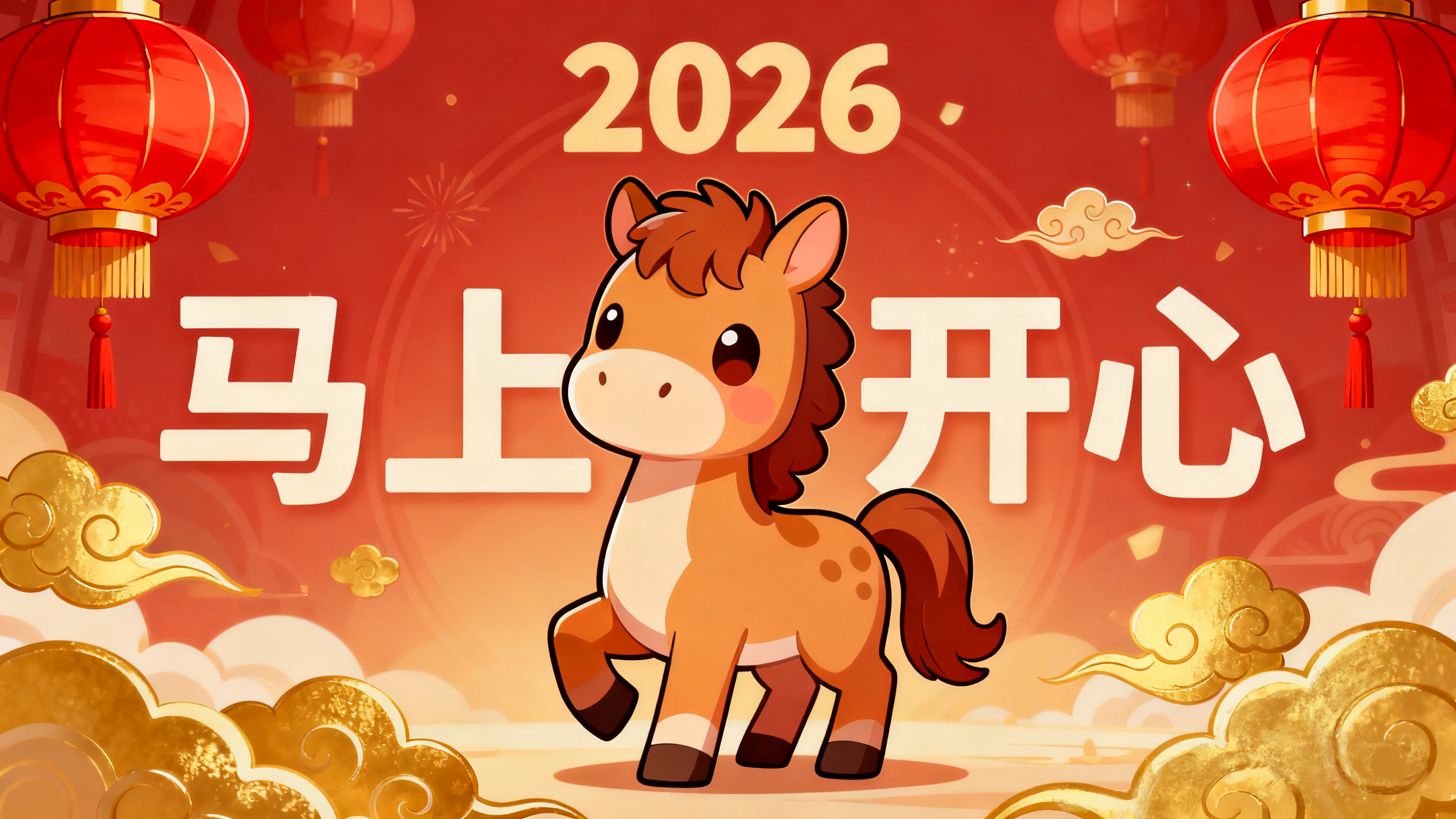 2026马上开心 马年图片