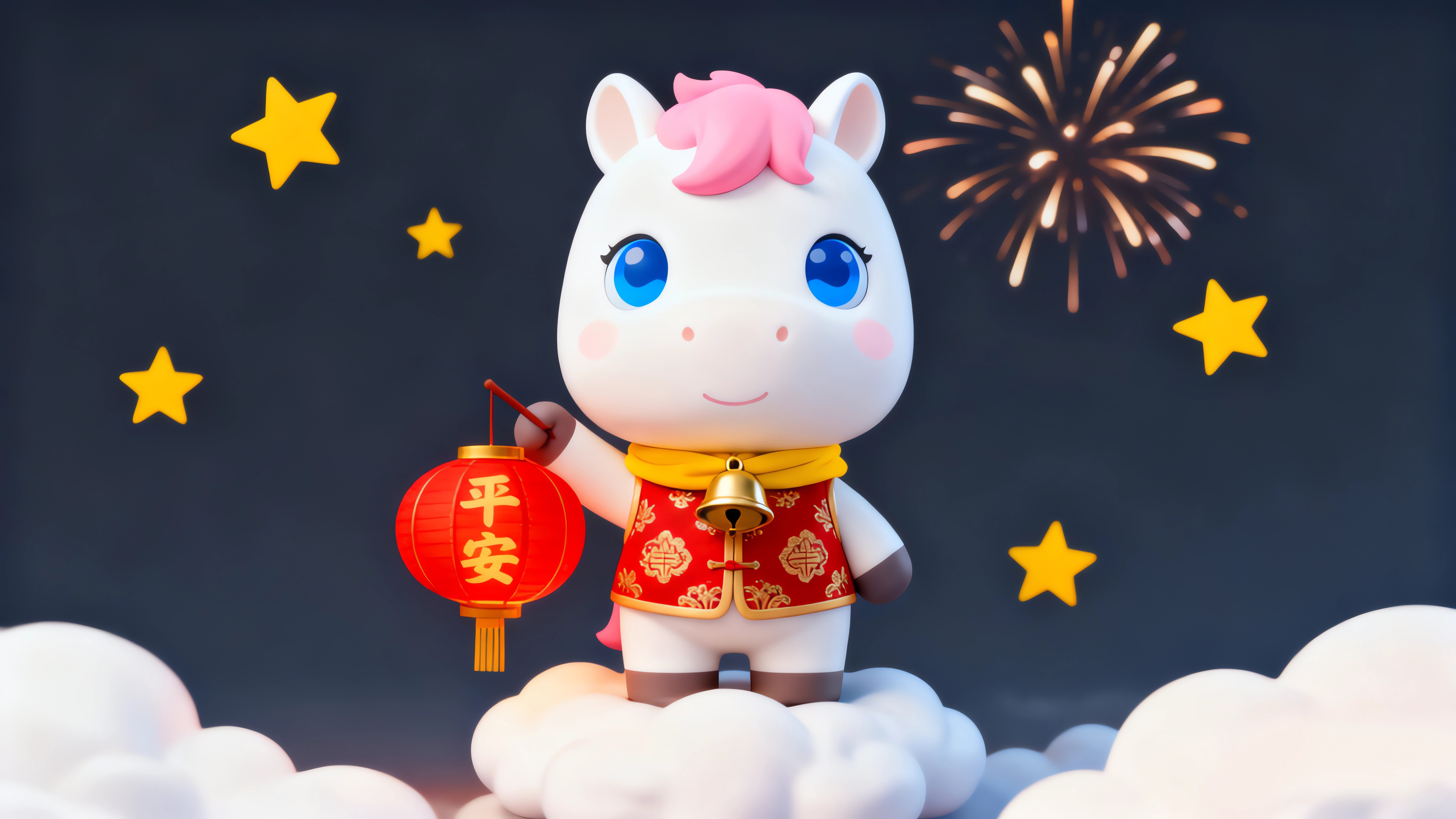 2026马年 可爱小马 灯笼