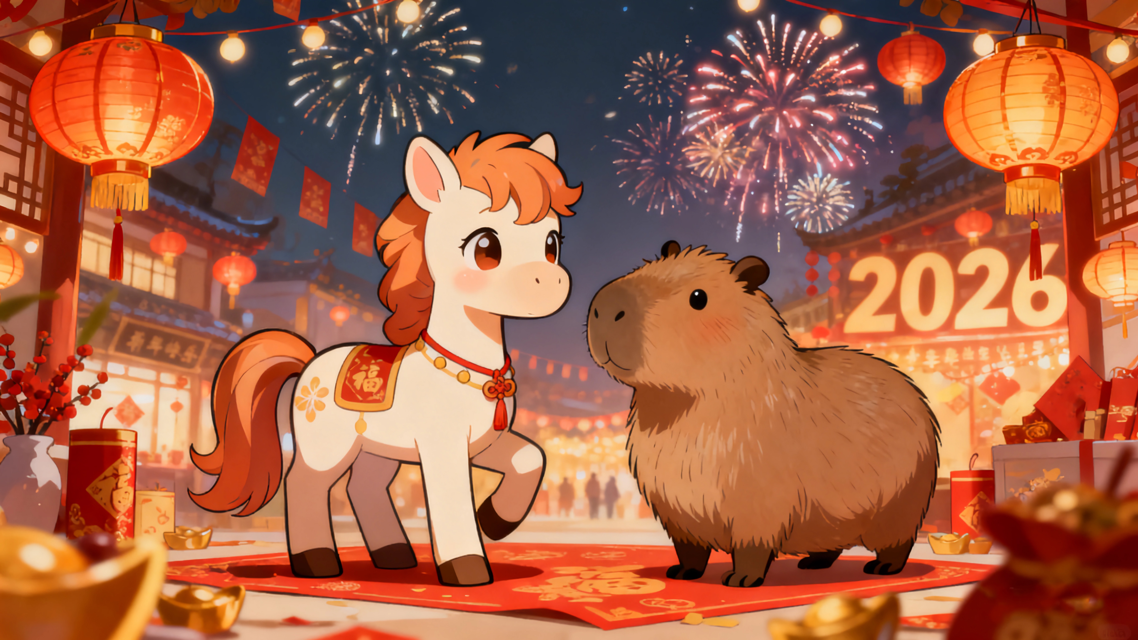 2026马年 新年 小马和卡