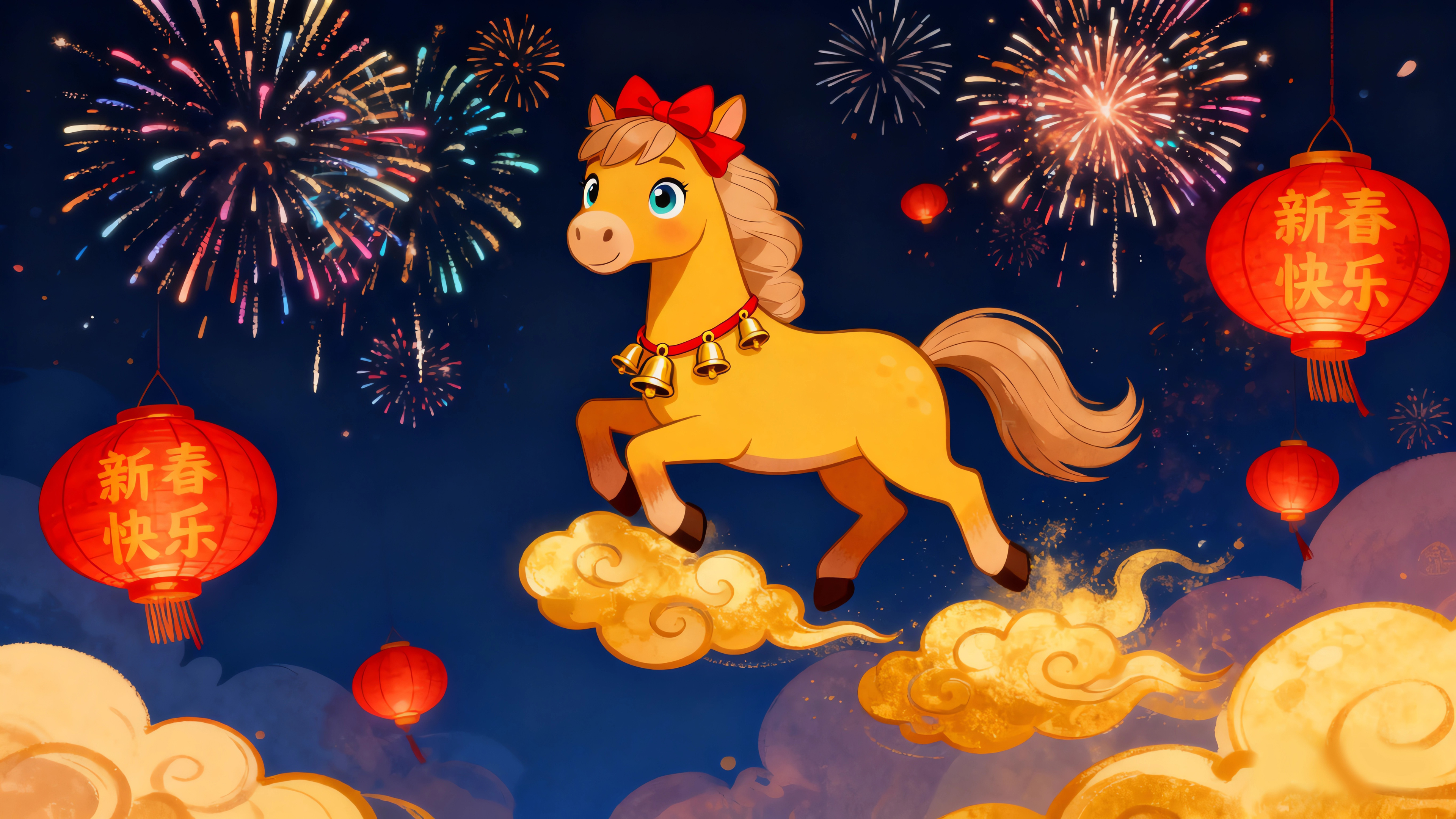 2026马年 新春快乐 灯笼