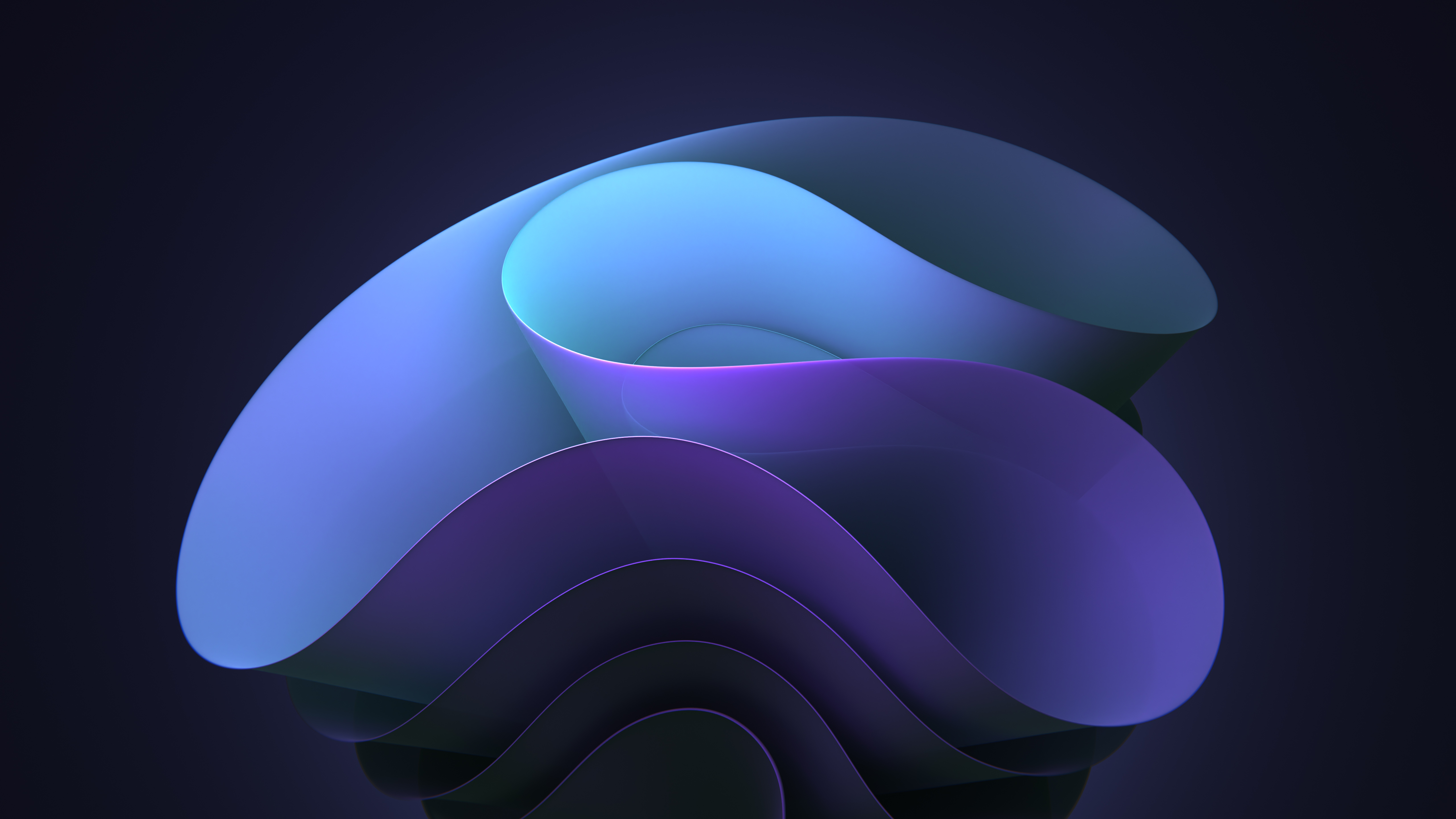 3d创意蓝色渐变5k桌面壁