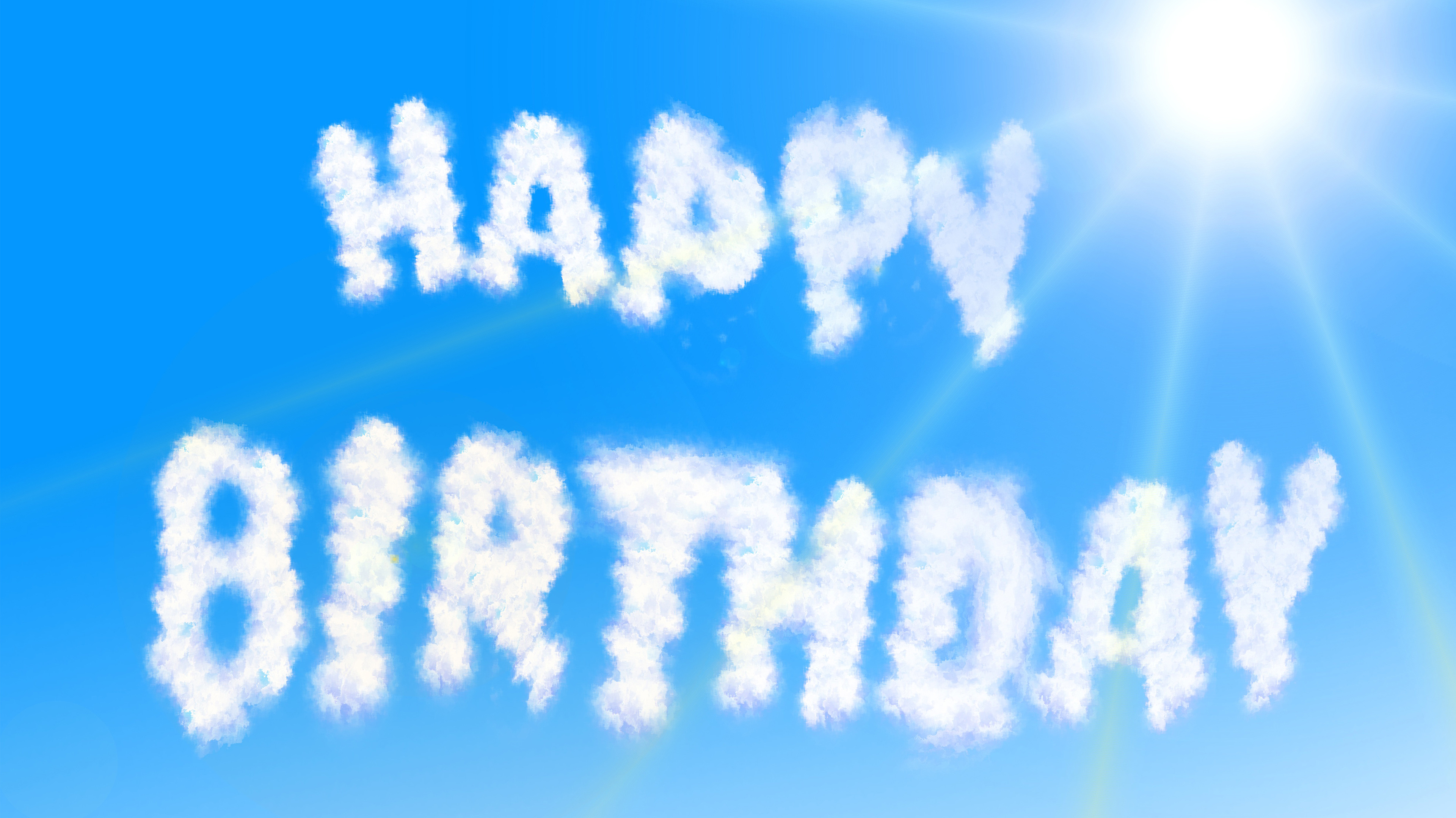 happy birthday 蓝天云