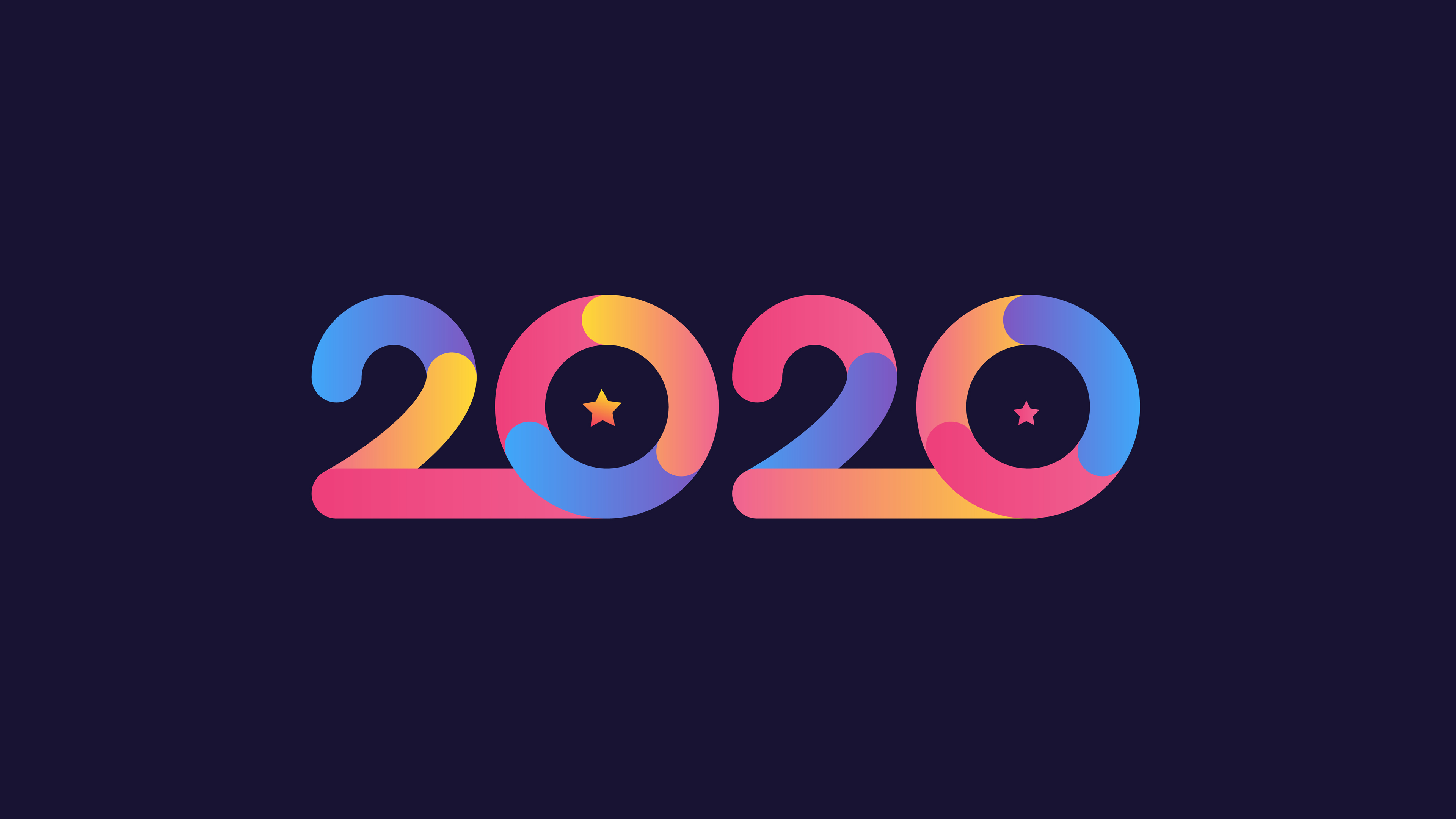 创意2020年新年快乐4k壁
