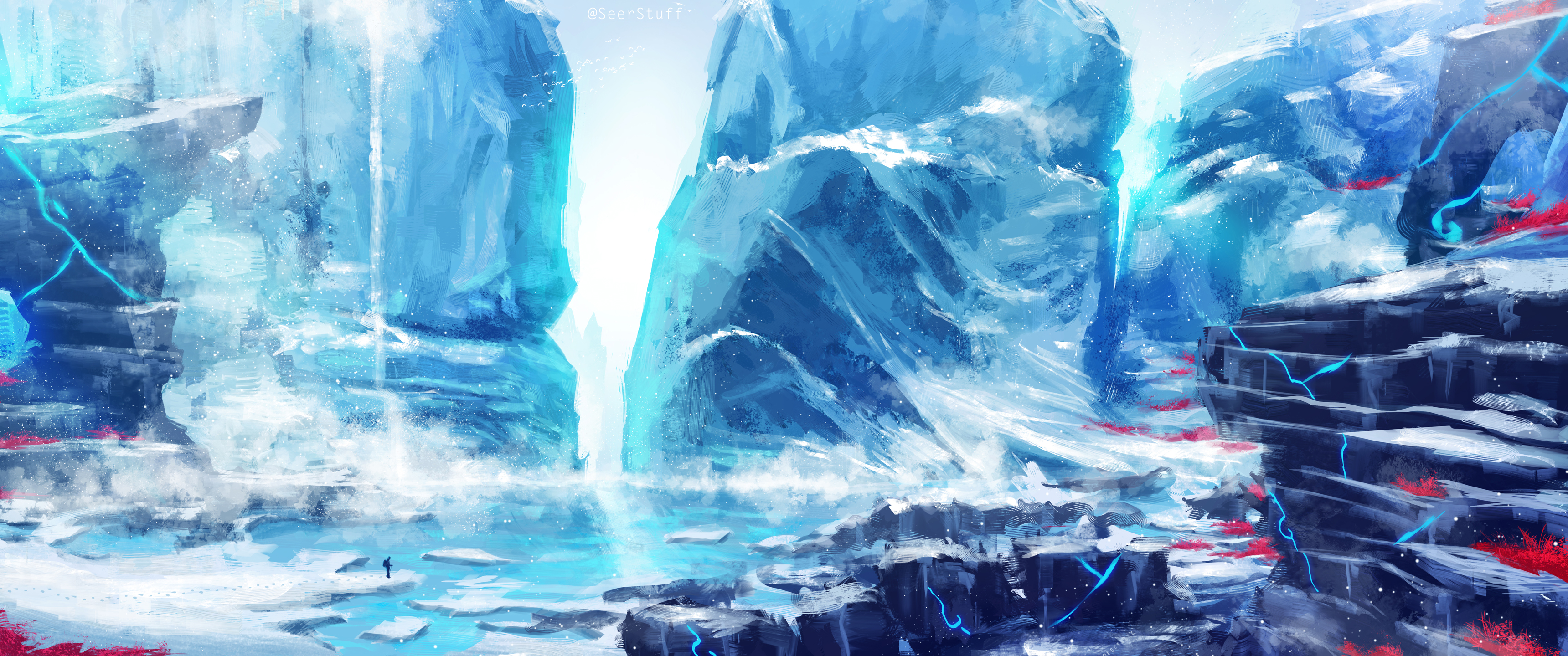大师作品峡湾风景绘画34