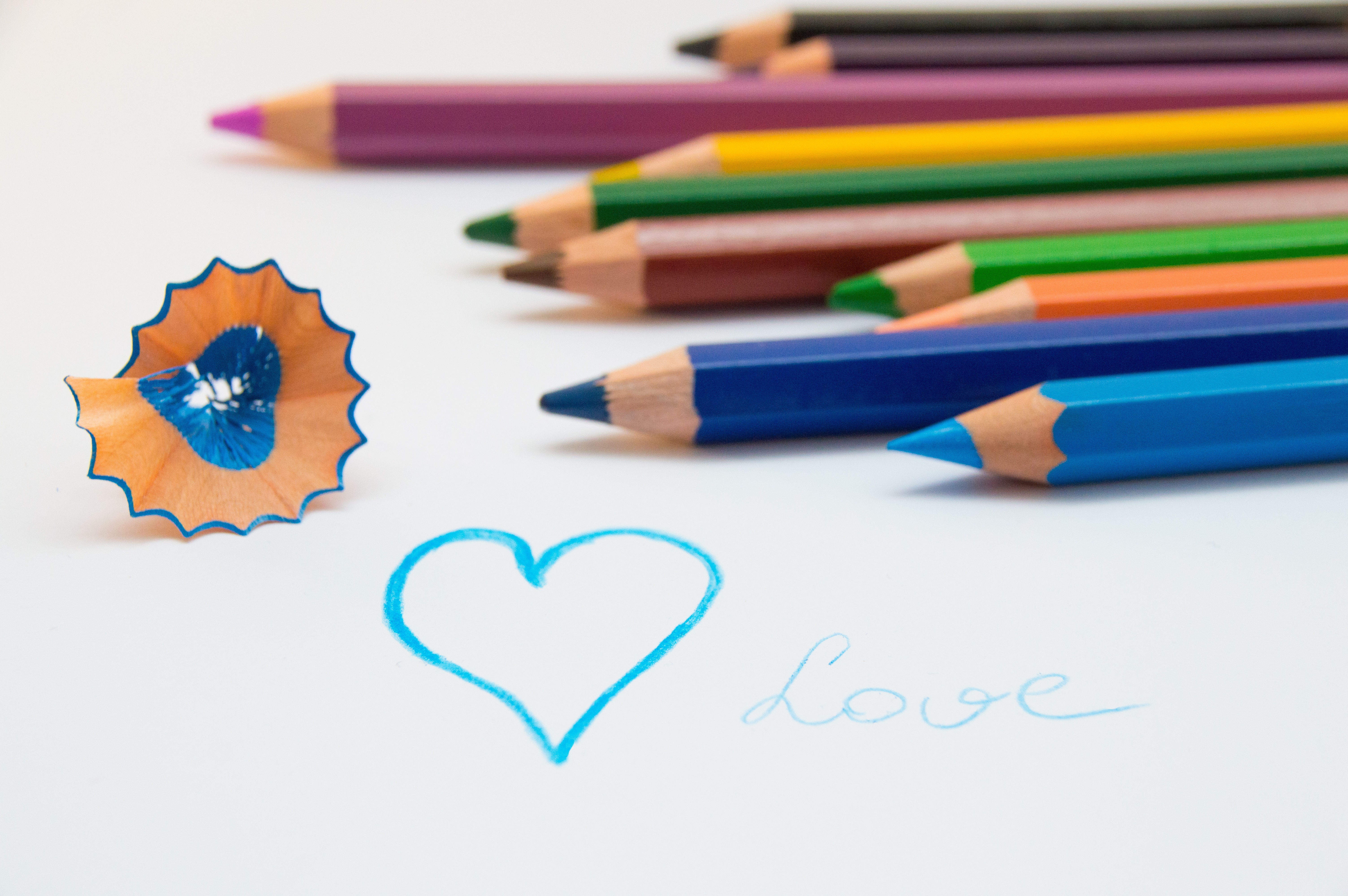彩色的铅笔 爱心 love 6