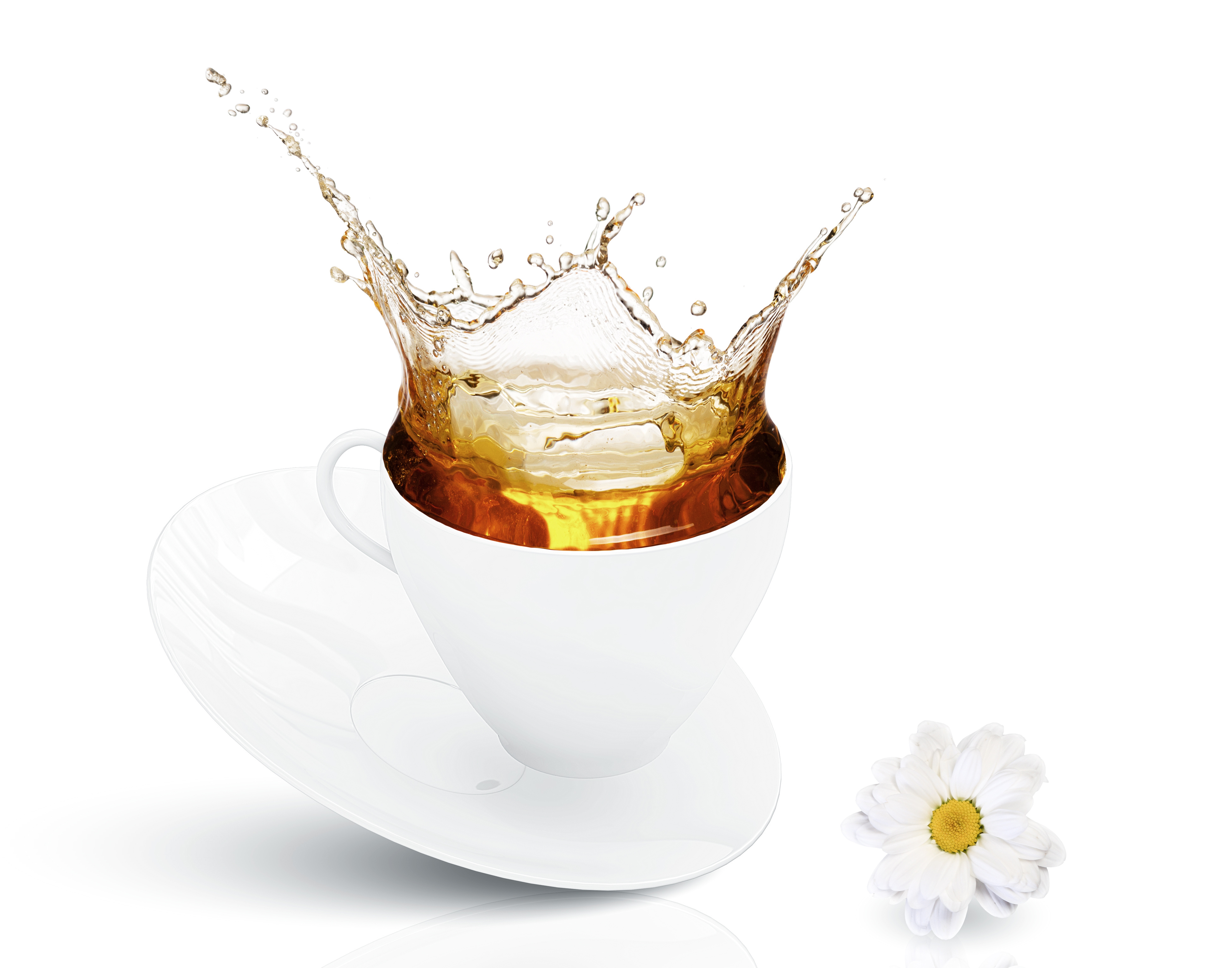 杯 茶叶 花卉 8K壁纸