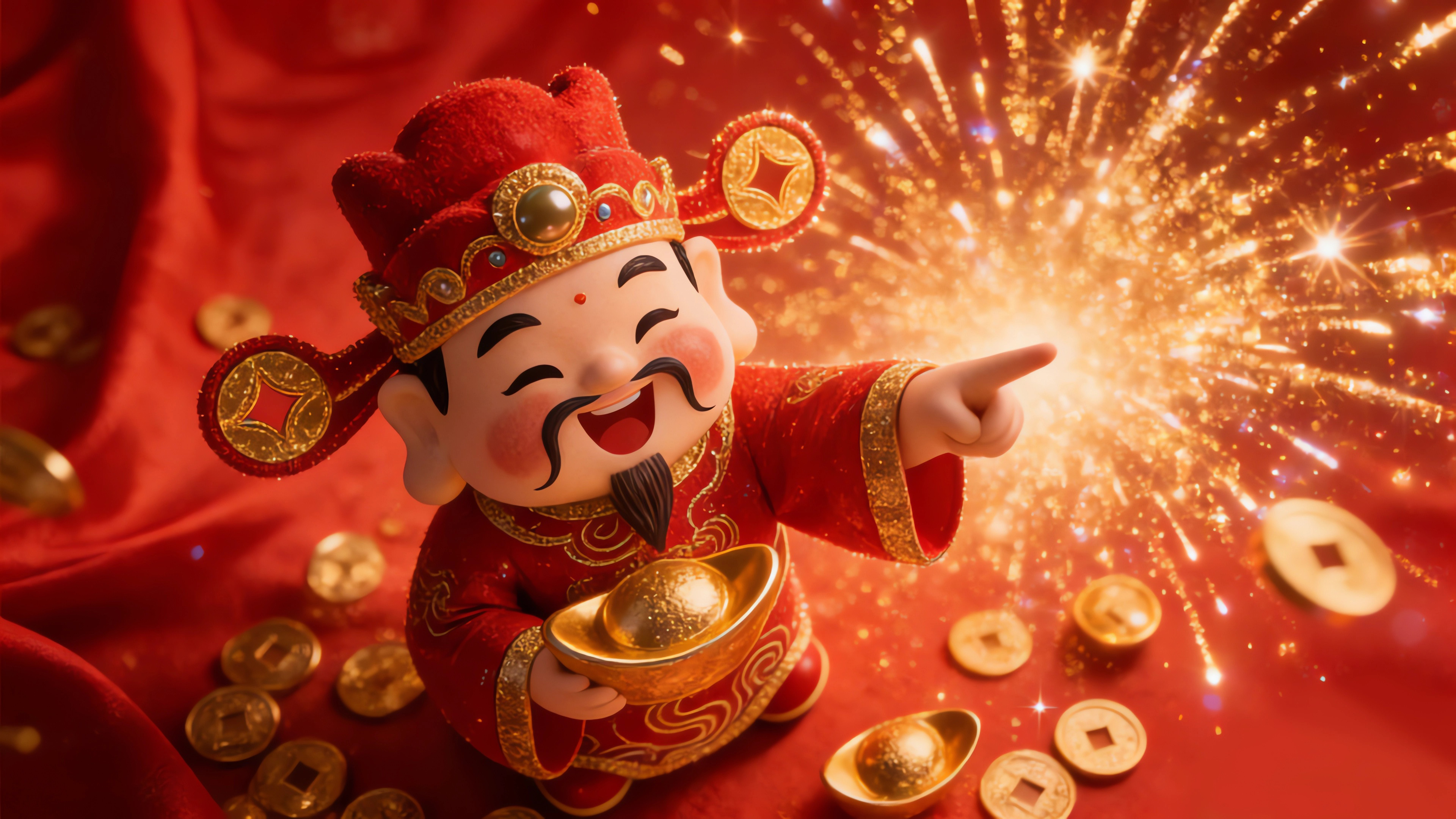 财神 元宝 喜庆背景 新
