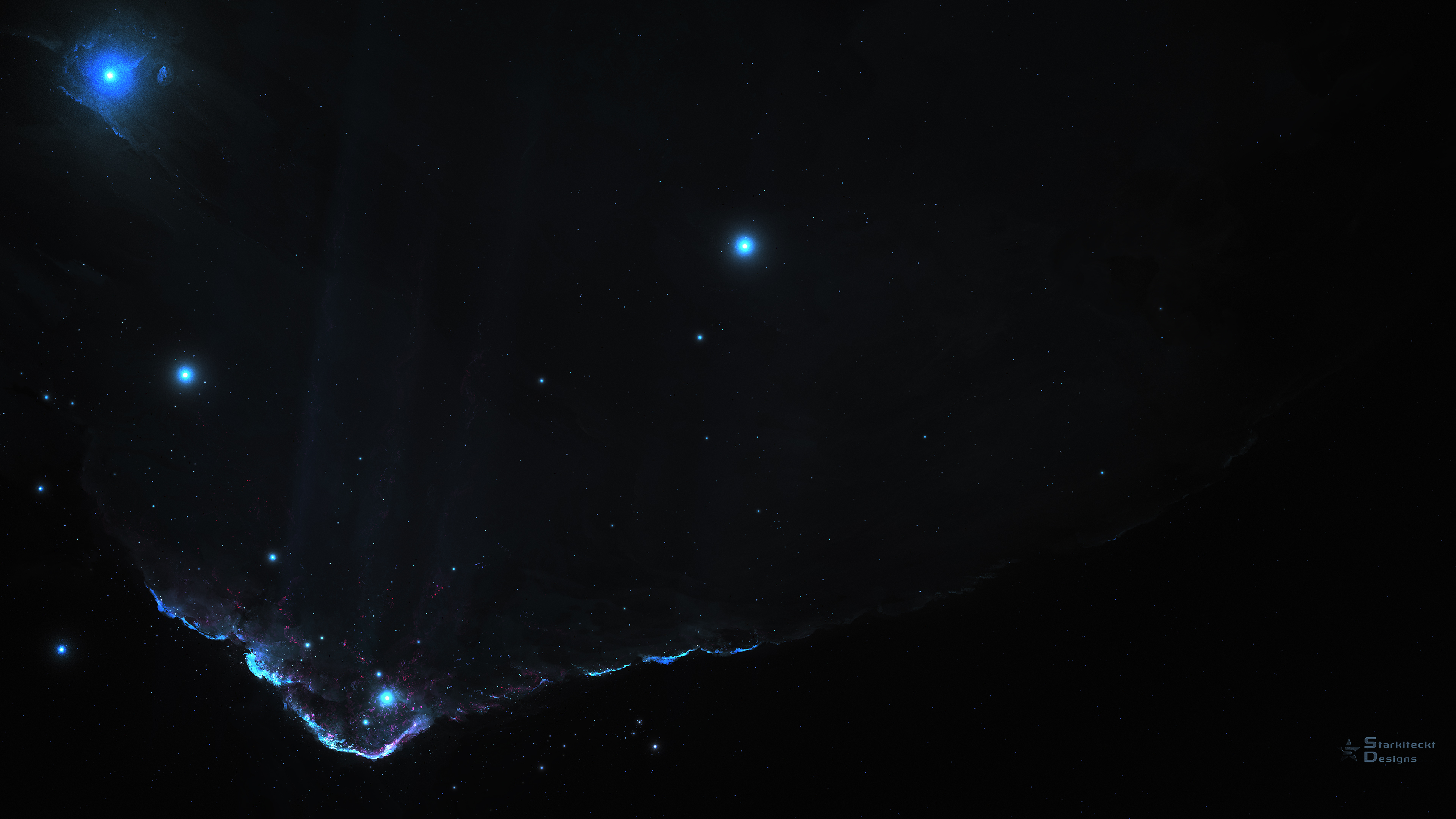 黑夜星空背景4k壁纸_17278