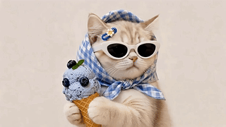 可爱墨镜猫咪
