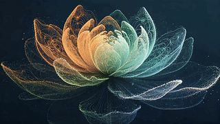 绽放的粒子鲜花