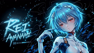 荧蓝发光短发少女