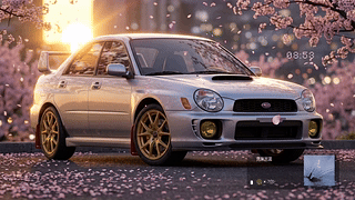 斯巴鲁Impreza WRX “Bugeye” 樱花，媒体播放器。