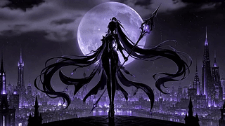 紫夜月下战姬剪影