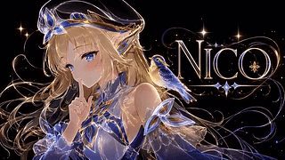 蓝金星光精灵少女