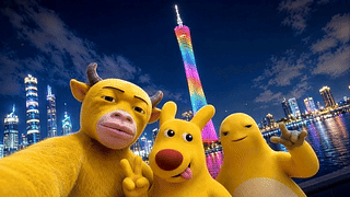 牛来广州塔打卡夜