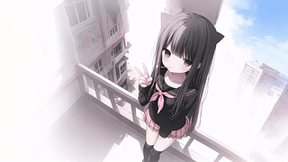天台猫耳少女