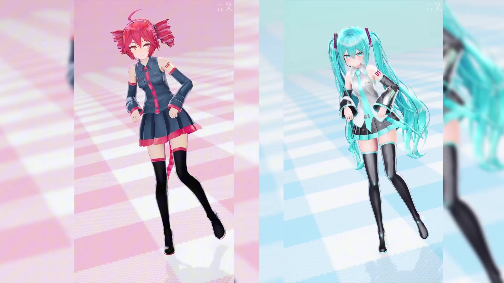 初音未来 & Teto 循环舞蹈 全高清