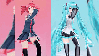 初音未来 & Teto 循环舞蹈 全高清