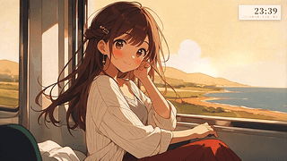 车窗少女【午后旅途·音频联动·实时时辰】