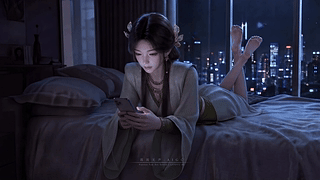 梅凝玩手机-凡人修仙传-落雨无声