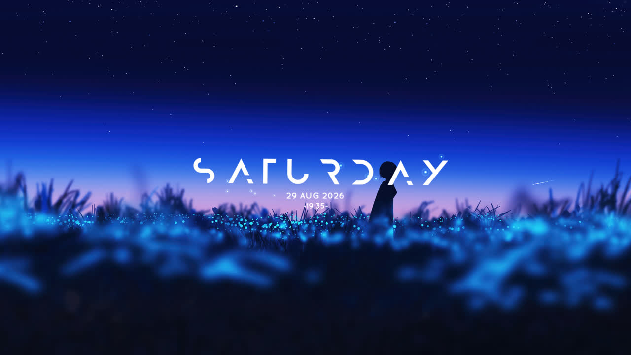 孤独动漫女孩剪影夜景4K