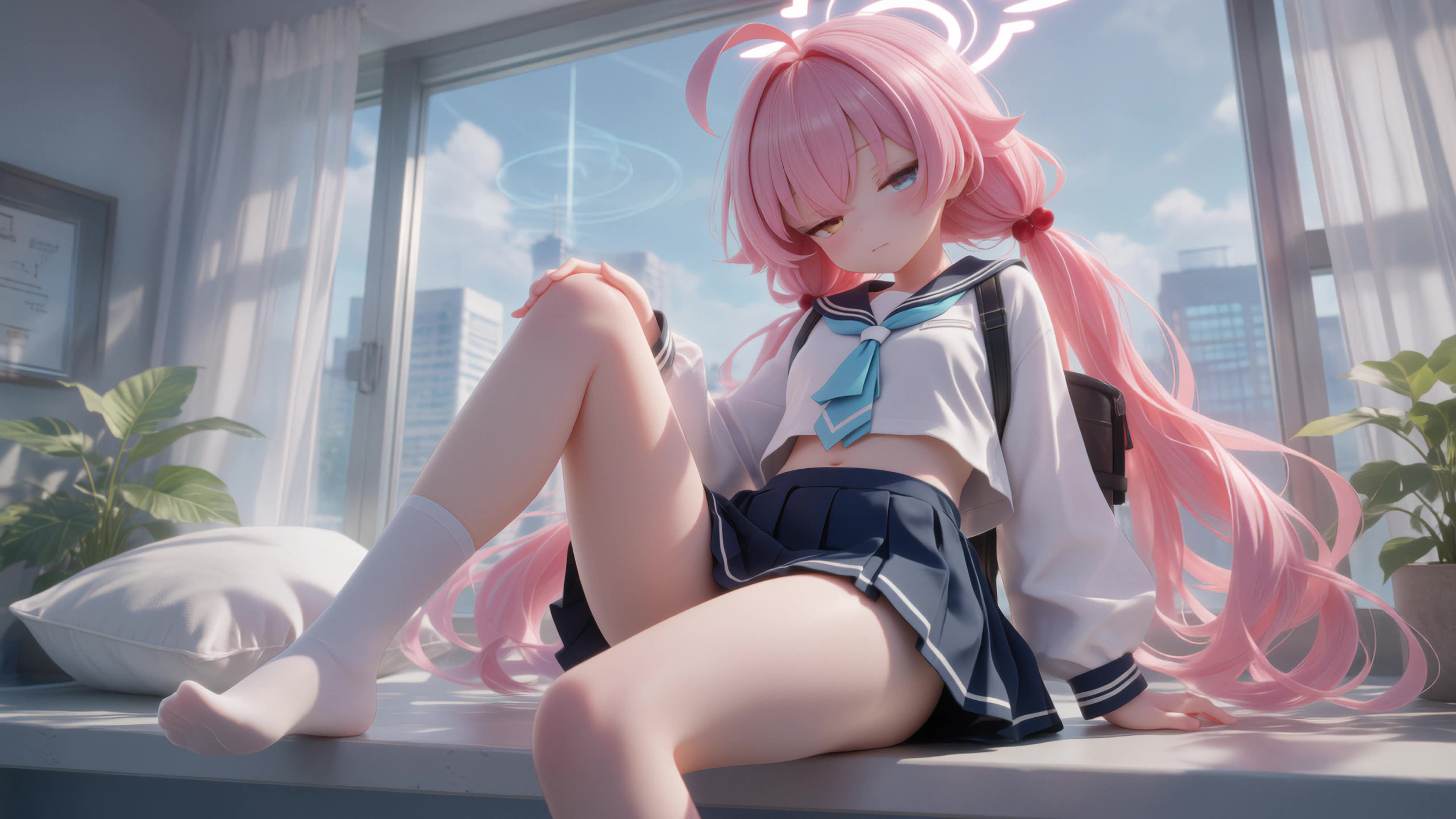 粉发少女
