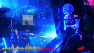 赛博朋克 Lucy Chill 窗口氛围（媒体整合 + 音频可视化）
