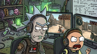 Rick and Morty 竖屏带时钟