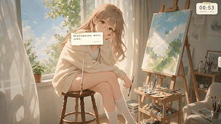 绘梦少女·会给你写便签的壁纸【取色落笔·午后光斑·灵感生长】