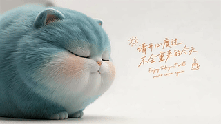 可爱毛茸茸猫咪
