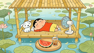 可爱蜡笔小新夏日时光