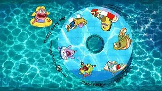 海绵宝宝 比奇堡丑鱼快乐游泳
