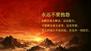不要抱怨