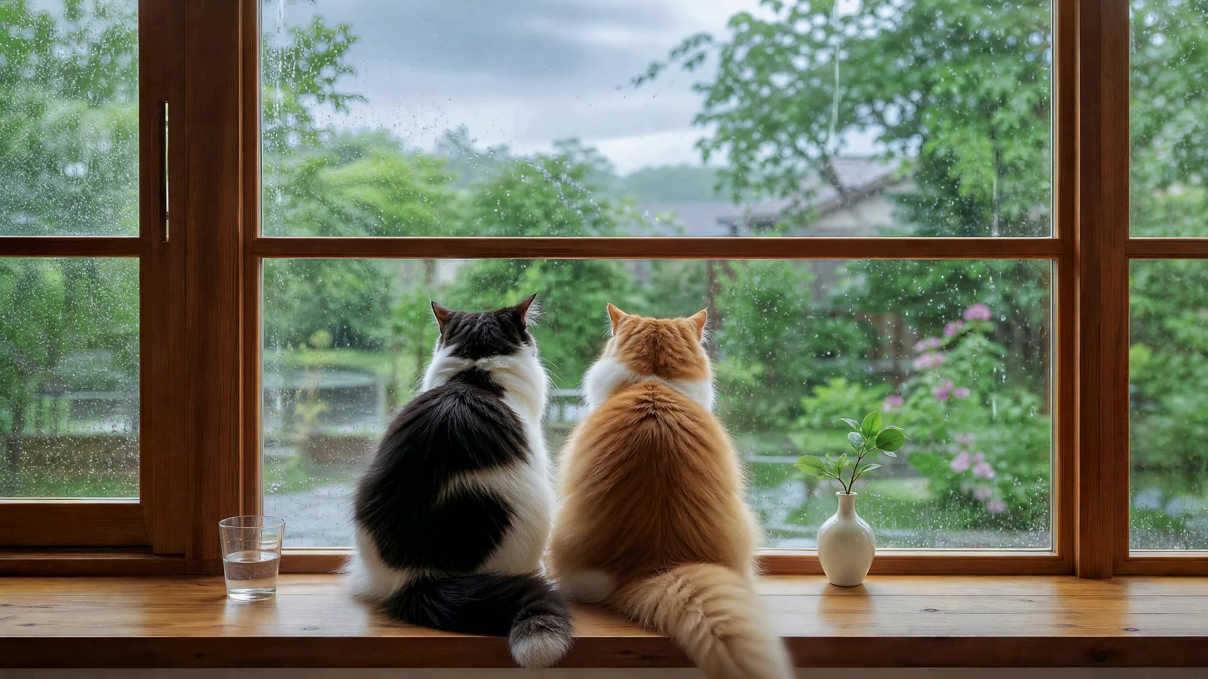 窗台两猫