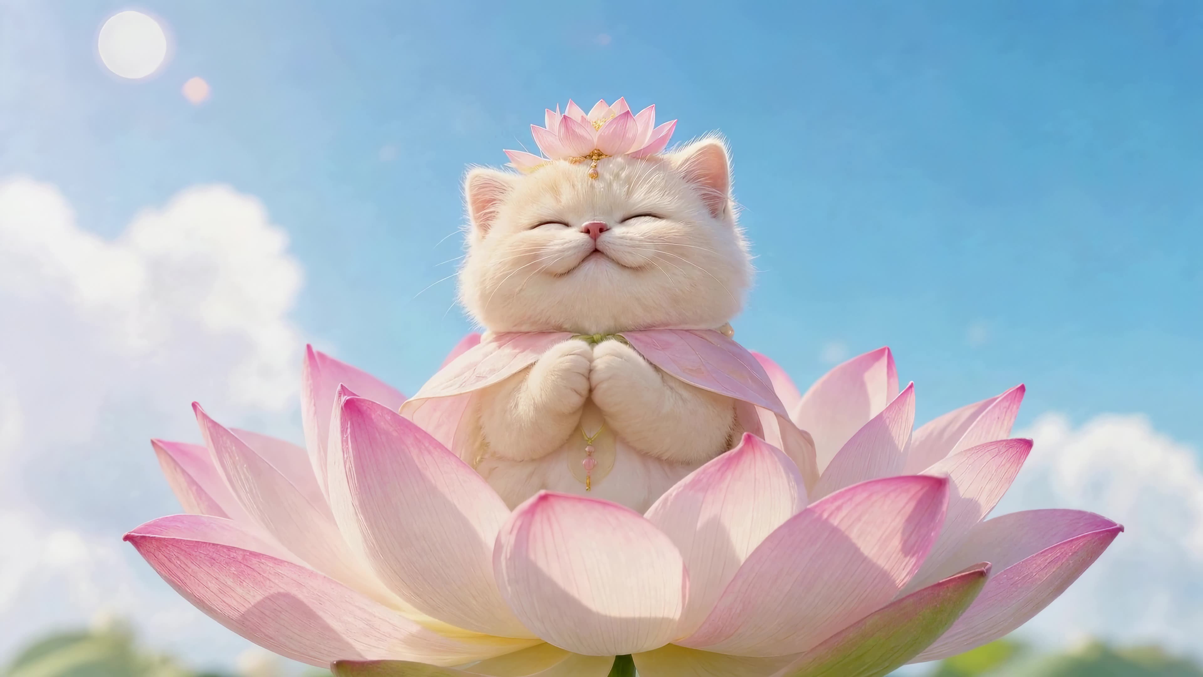 莲花猫咪