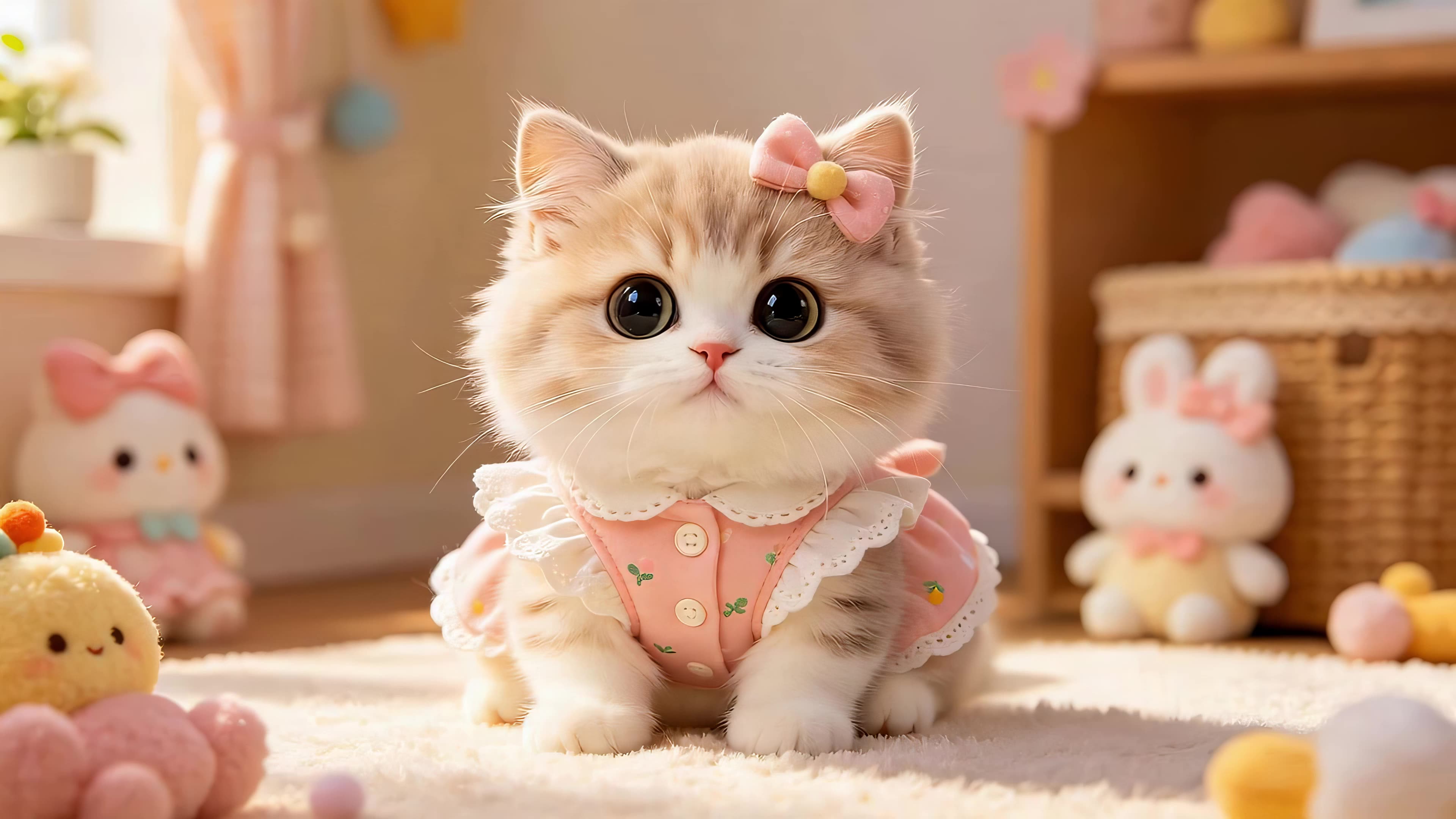 可爱小粉猫