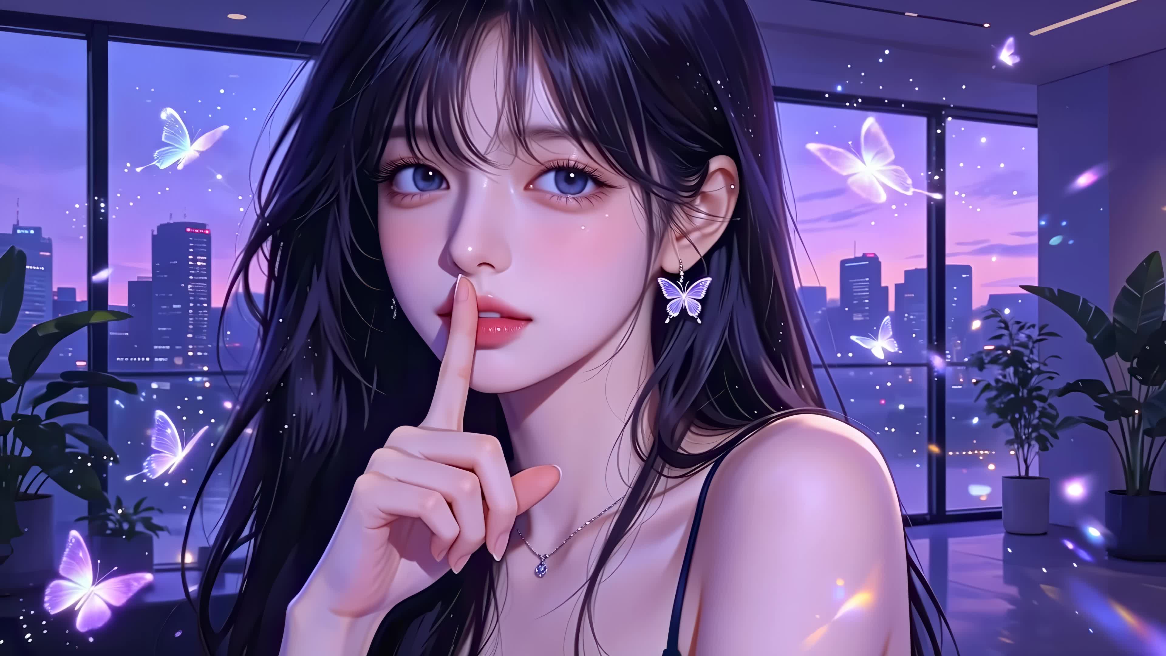 夜色撩人美女