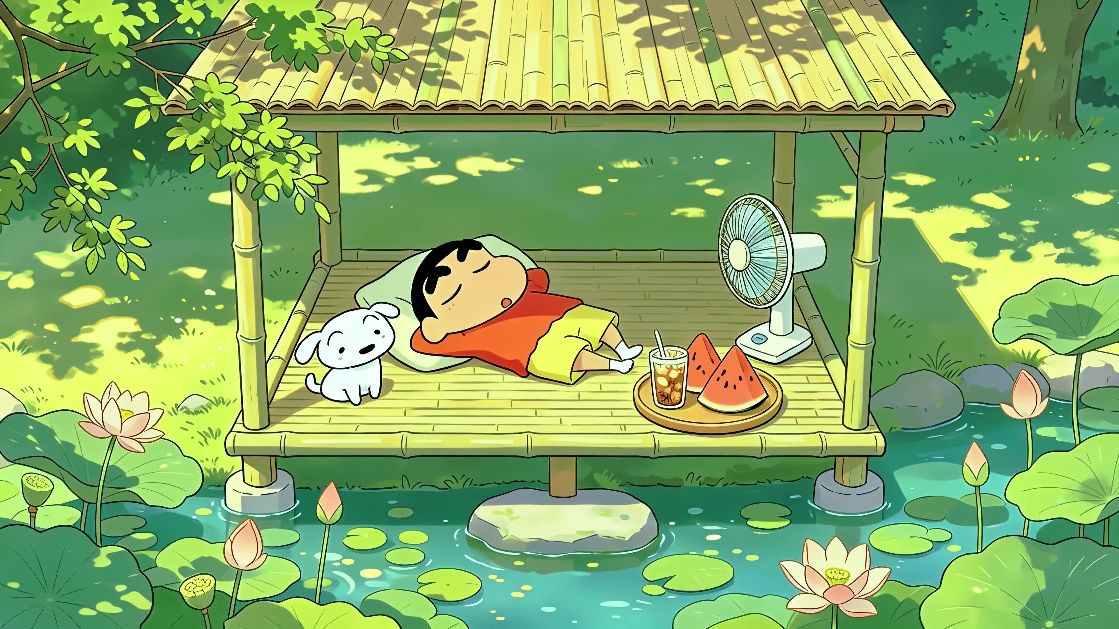 悠闲凉亭度夏小新