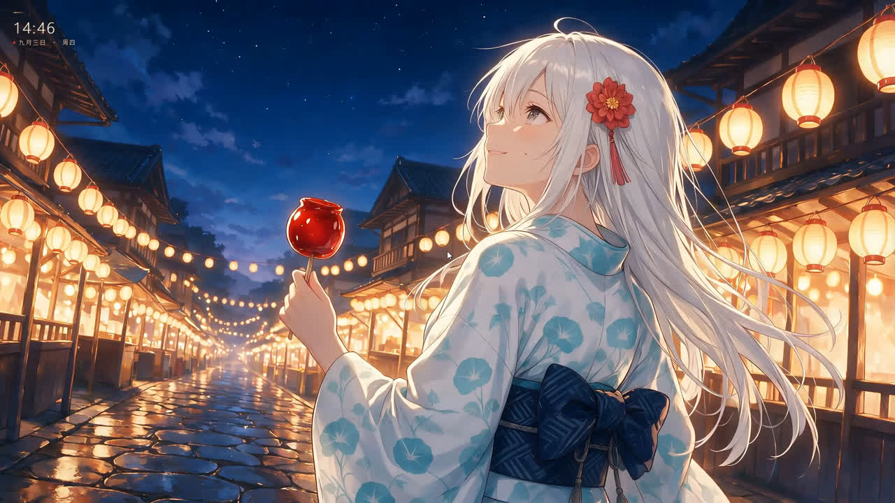 夏祭夜·【回眸灯火·风动衣袂】