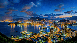 星月海湾都市夜景